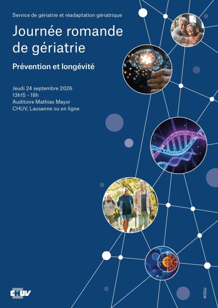 Journée romande de gériatrie 2026 - Formations - Auditoire Mathias Mayor, CHUV