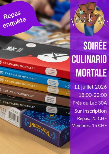 Soirée Culinario Mortale - Loisirs - Deck'lic
