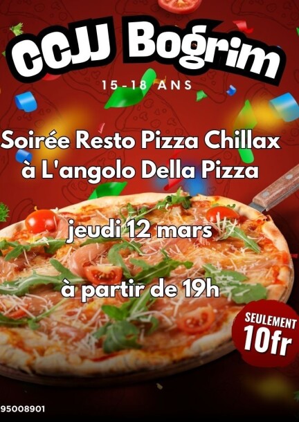 Soirée Pizza Chillax Bogrim - Loisirs - Pizzeria