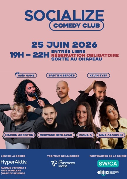 Socialize Comedy Club - 25 juin 2026 - Humour and comedy