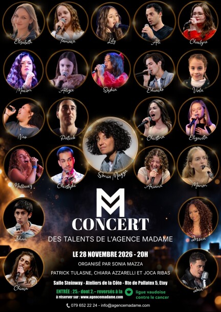 Concert des talents de l'Agence Madame - Concerts - Les Ateliers de la Côte