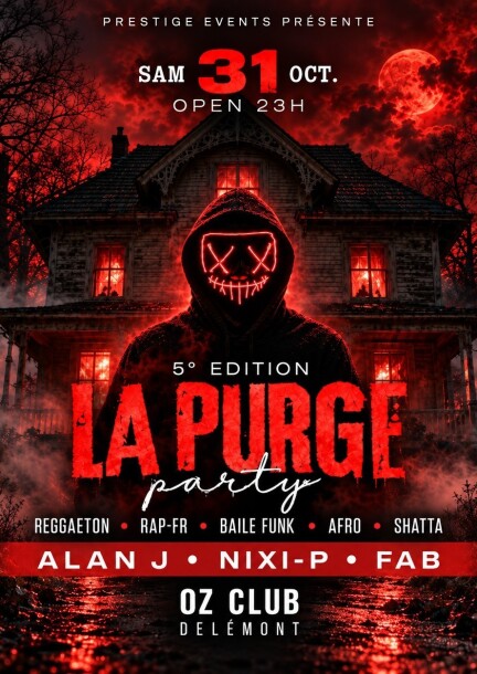 Halloween La Purge #5 @oZ Club Delémont - Festivals - Oz Club Delémont