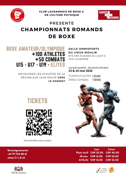 Championnats romand de boxe - Sport - Salle Omnisport  du Vieux Moulin