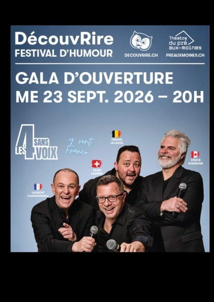 Mercredi 23 septembre 2026 - Humour et comédie