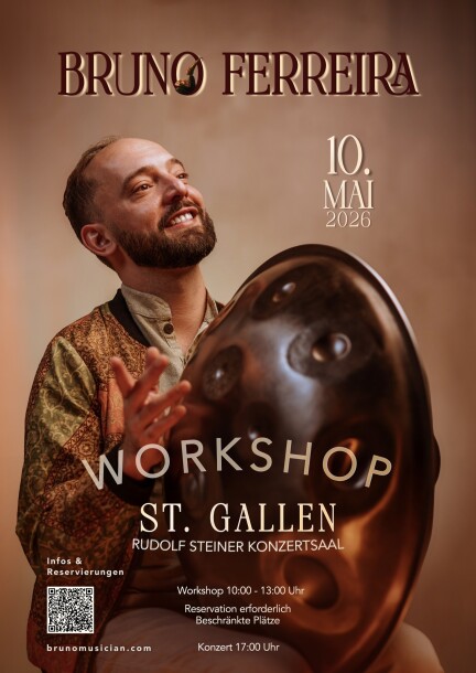 Bruno Ferreira – St. Gallen Handpan Workshop - Workshop e stage