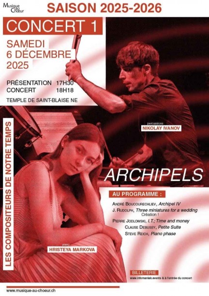 Saison Musique au choeur 25|26, Concert 1: Archipels - Concerts