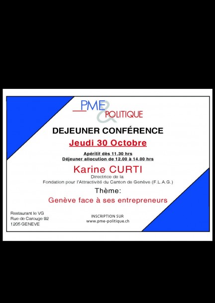 PME & Politique  Déjeuner-Conférence - Conferences