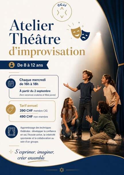 Atelier Théâtre d’improvisation — 8 à 12 ans - Mercredis 16h à 18h - Loisirs - Dumas
