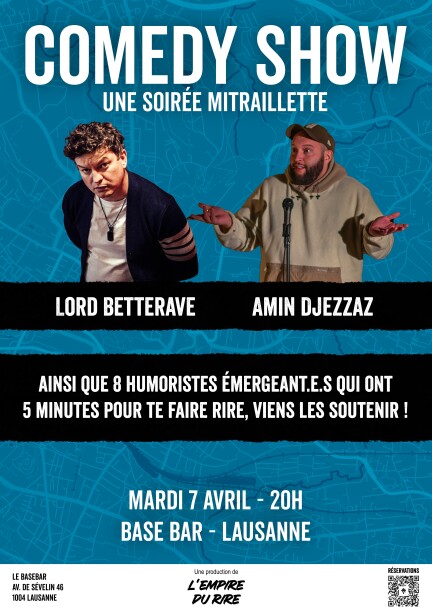 Soirée Mitraillette - Humour et comédie - BaseBar