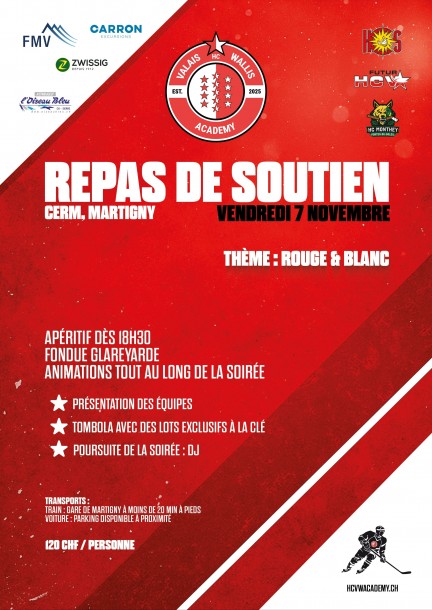 Repas de soutien - HC Valais/Wallis Academy - Sport