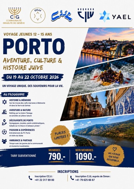Voyage à Porto — Aventure, culture et histoire juive - 12 à 15 ans - 19 au 22 octobre - Loisirs - Dumas