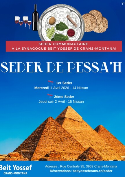 Seder Pessah #2 night - Familie - Synagogue Beit Yossef Crans