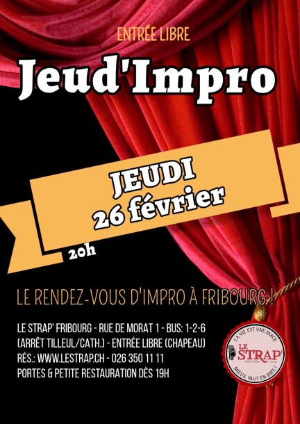 JEUD'IMPRO - Humour et comédie - LE STRAP'