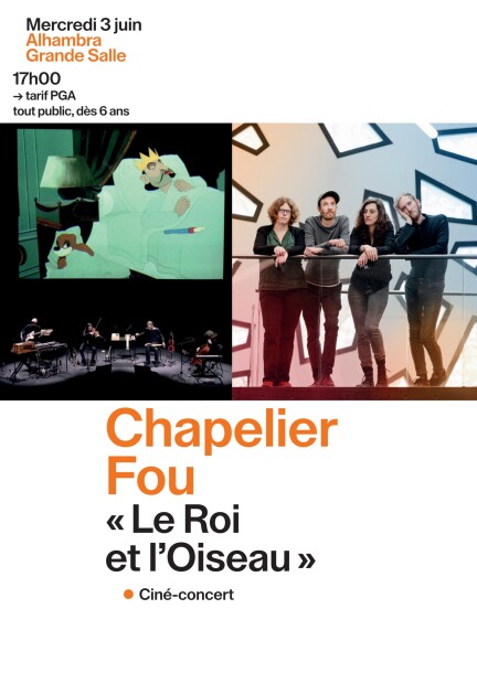 Mercredi 3 juin – Les Petites Grandes Athénéennes – 2ème concert – «Le Roi et l’Oiseau» - Concerts - Alhambra – Grande salle