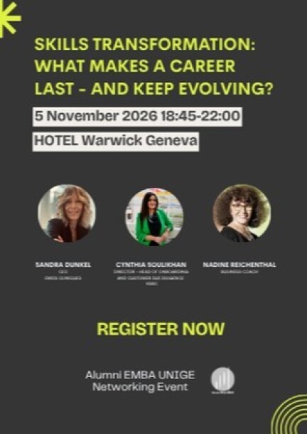Transformation des compétences : ce qui permet à une carrière de durer - et d’évoluer? - Conférences - Hotel Warwick, Geneva