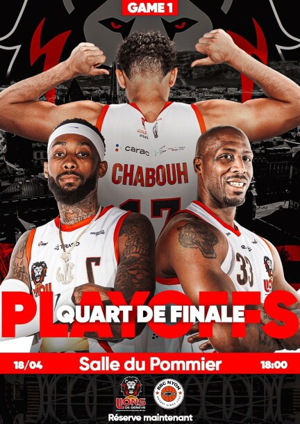 DATE | SBL - Playoffs 2025 - 2026 | Lions de Genève vs. ADVERSAIRE - Sport - Le Pommier