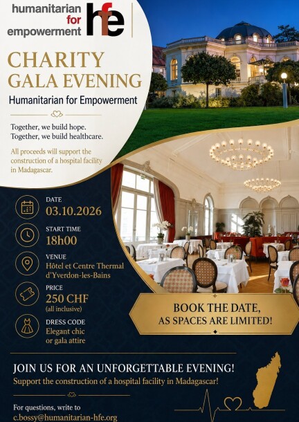 CHARITY GALA HUMANITARIAN FOR EMPOWERMENT - Leisure activities - Grand Hôtel et Centre Thermal d'Yverdon-les-Bains