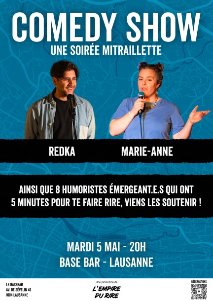 Soirée Mitraillette - Humour et comédie - BaseBar