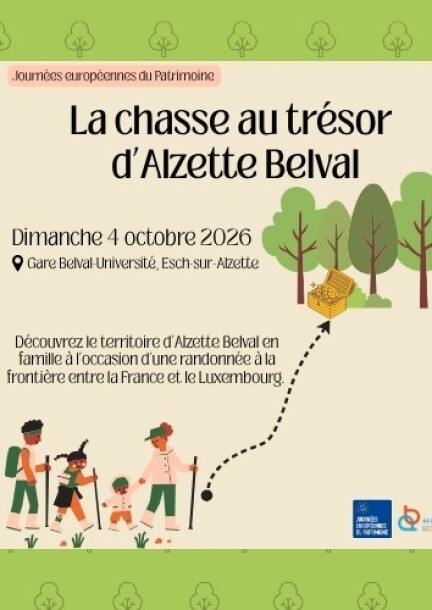 Chasse au trésor d'Alzette Belval - JEP 2026 - Sport - Gare Belval-Université