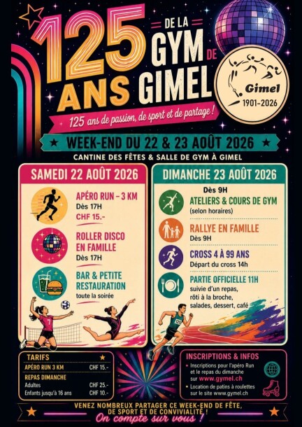 125ème de la gym de Gimel - Loisirs - Cantine des fêtes et Salle de Gym de Gimel