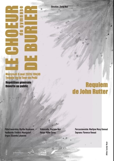 Requiem de John Rutter - Choeur du Gymnase de Burier  (Générale) - Musique classique - Temple de la Tour-de-Peilz