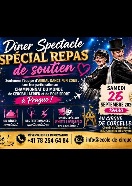 Diner Gala – Garibaldi et Linette - Culture et spectacles - Cirque de Corcelles