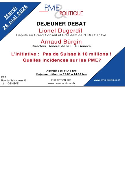 PME & politique Déjeuner - Débat du 26 mai 2026 - Conférences - Restaurant Le Cercle du Rhône