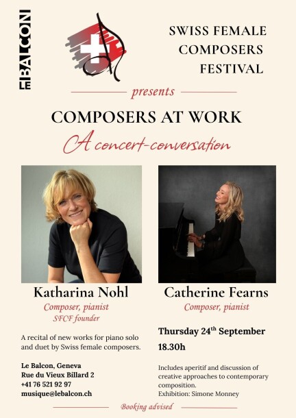A concert-conversation with Katharina Nohl and Catherine Fearns - Concerts