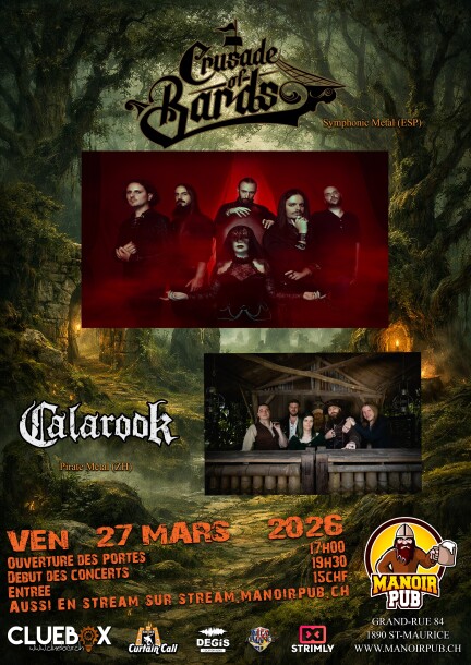 Crusade of Bards + Calarook @ManoirPub - Concerts - Manoir Pub