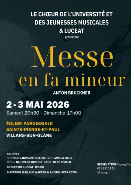 Messe en Fa mineur, Anton Bruckner - Concerts - Eglise paroissiale Saint-Pierre et Paul