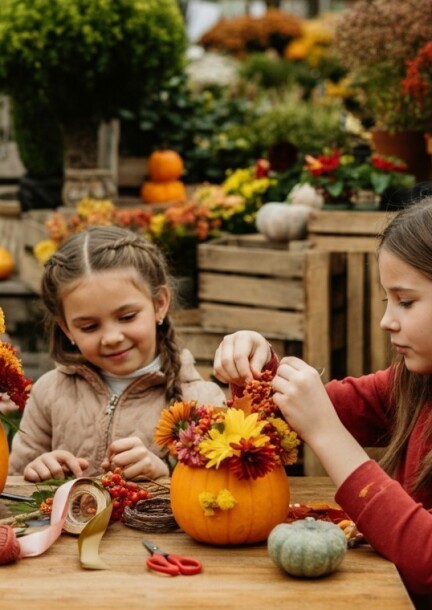 Atelier enfant de décoration de courges - Workshops und Praktika - Garden Centre Schilliger