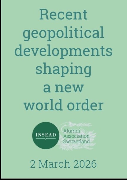 Talk & interactive session: Recent geopolitical developments shaping a new world order - Conferences - IMD Campus-Maersk McKinney Moller Center