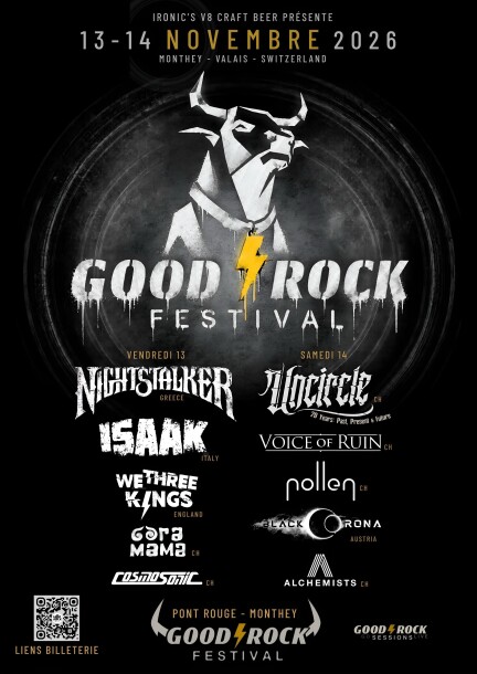 Good⚡️Rock Festival / Pass 2 jours 13+14.11.2026 - Concerts - Pont Rouge (salle de concerts )