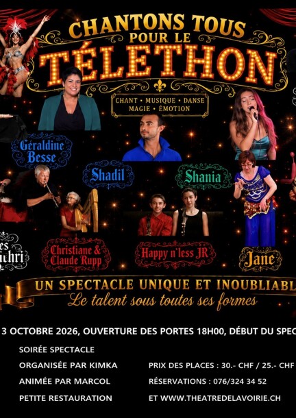 CHANTONS TOUS POUR LE TÉLÉTHON » 11ÈME ÉDITION - Culture et spectacles - Café-Théâtre de la Voirie