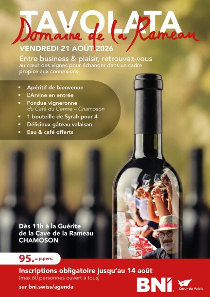 Tavolata 2026  - BNI Coeur du Valais - Pasatiempos - Guérite de la Cave de la Rameau