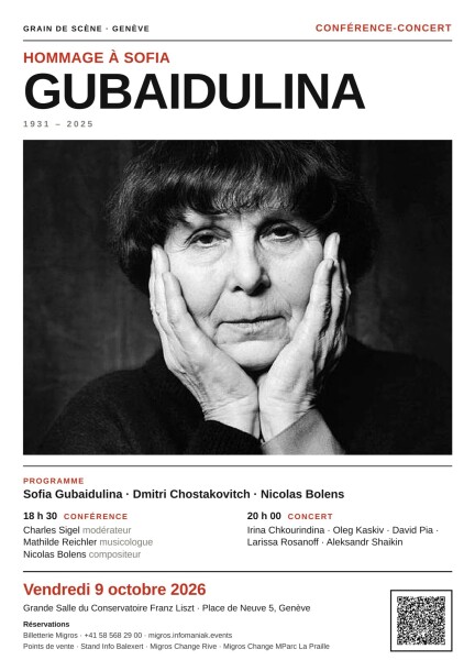 Hommage à Sofia Gubaidulina - Konzerte - Conservatoire de Musique de Genève