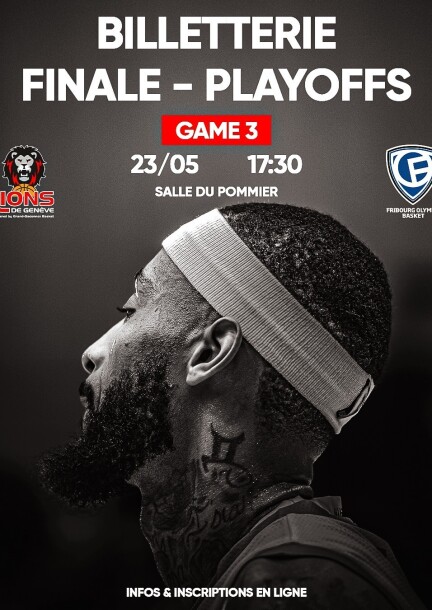 DATE | SBL - Playoffs 2025 - 2026 | Lions de Genève vs. ADVERSAIRE - Sport - Le Pommier