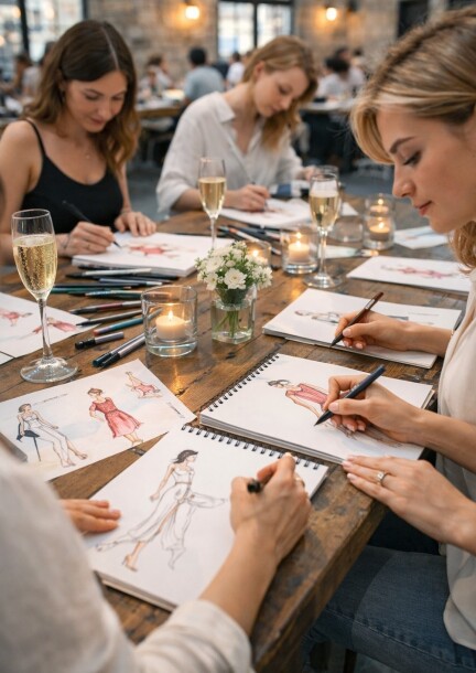 Atelier dessin de mode & Expérience champagne - Workshops und Praktika