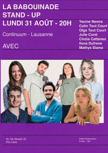 La Babouinade #5 - Plateau de Stand Up - Théâtre et arts vivants - Continuum