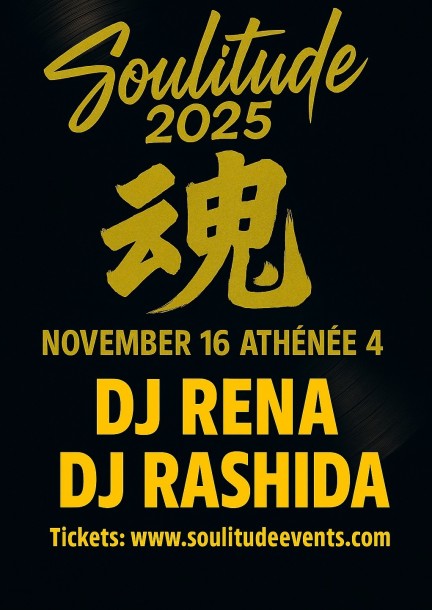 SOULITUDE 2025: DJ RENA suivi de DJ RASHIDA - Concerts