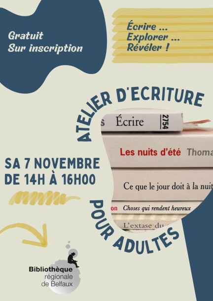 Atelier d'écriture pour adultes - Workshop e stage