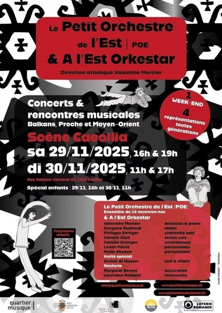 Le Petit Orchestre de l'Est, A l'Est Orkestar &  Gergana Kusheva / invité spécial : Somar Al-Nasser - Concerts