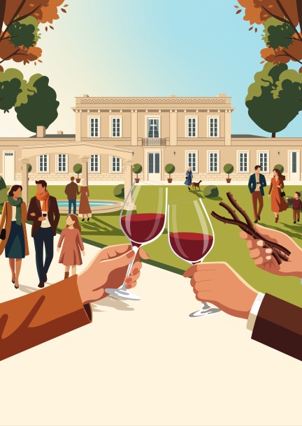 Le Déjeuner au Château - Balades et visites - Château Haut-Breton Larigaudière Soussans