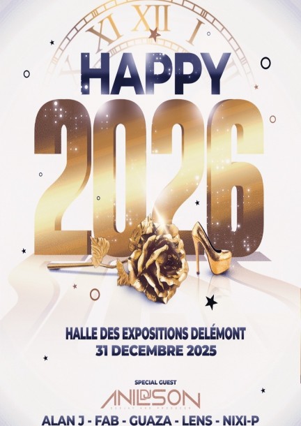 MEGA NEW YEAR PARTY 2026 @HALLE DES EXPOSITIONS DELEMONT - Festivals