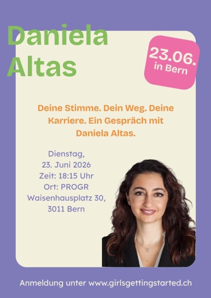 GGS Event mit Daniela Altas: Deine Stimme. Dein Weg. Deine Karriere. - Workshops und Praktika - PROGR Bern