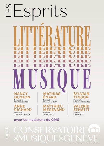 Les Esprits : Nancy Huston - Plus de saisons ! - Concerts - CMG - Place Neuve - Salle Liszt