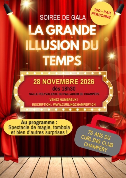 Soirée de Gala 75 ans du Curling-Club Champéry (28 novembre 2026) - Leisure activities