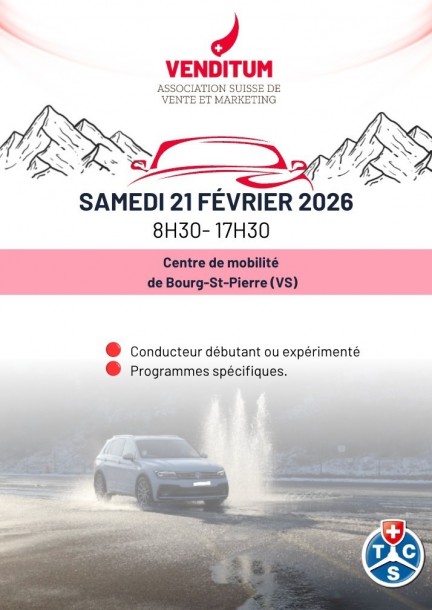 FORMATION Venditum x TCS - Cours de conduite sur neige - Formations