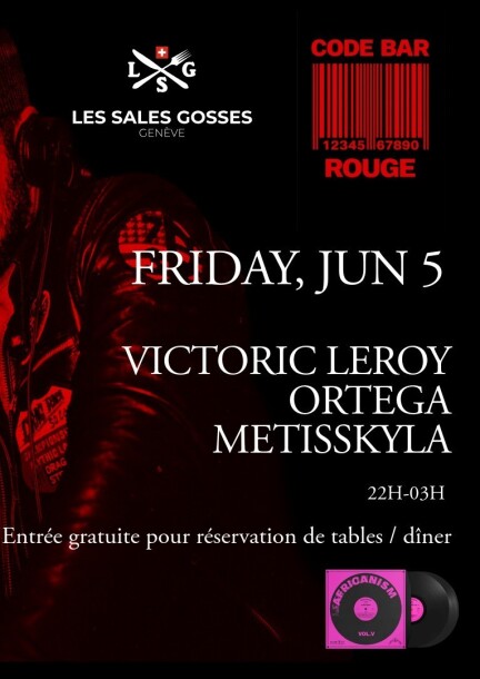 Code Bar rouge part II - Concerts - Les Sales Gosses - Genève