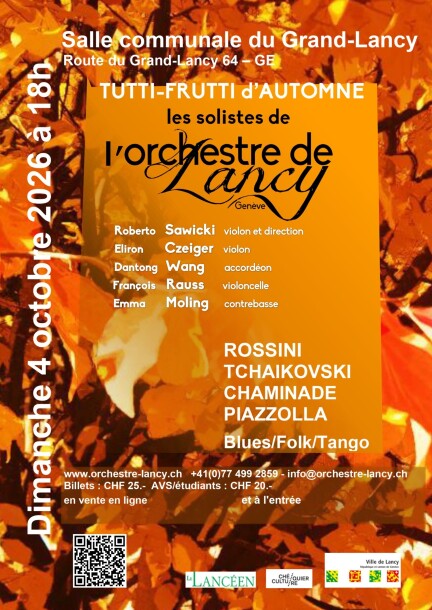 Concert Tutti-frutti d’automne - Concerts - Salle communale du Grand-Lancy